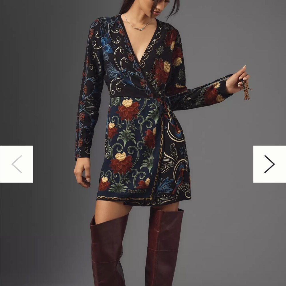 FARM Rio Multicolor Floral Long Sleeve Dress